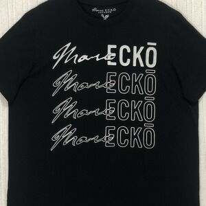 Marc‎ Ecko Cut & Sew Mens 2XL Black Graphic Logo T-Shirt MK9E6325 Streetwear Tee
